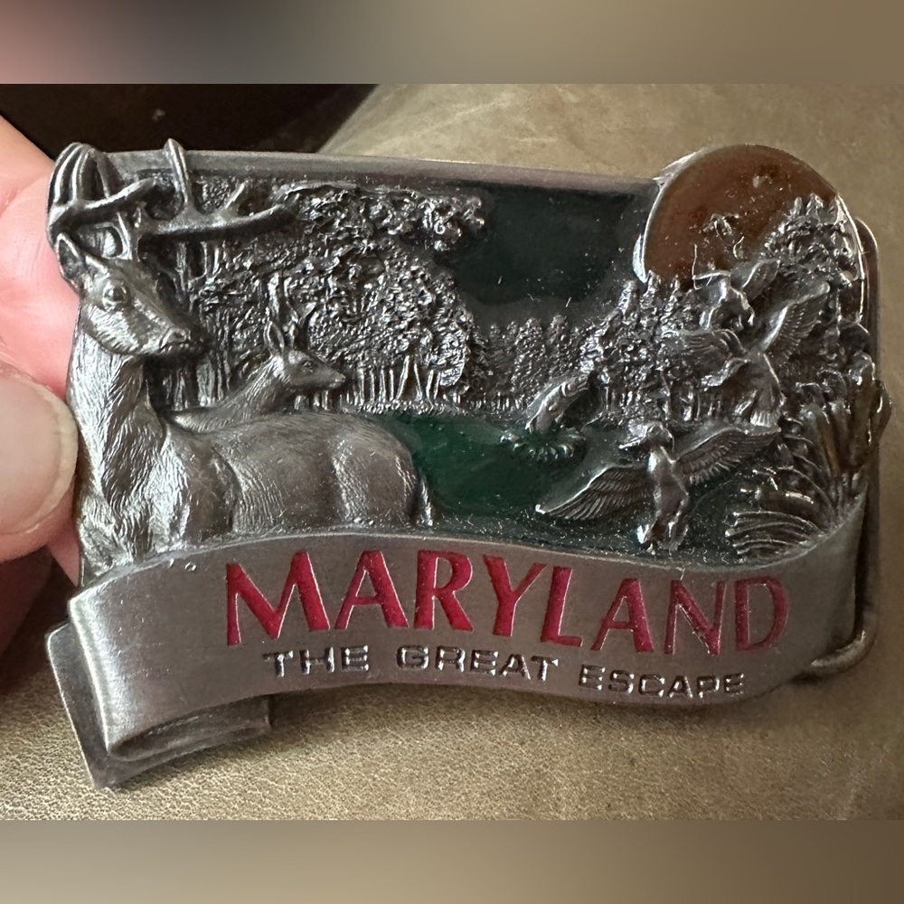 Maryland Themed Decorative Belt Buckle